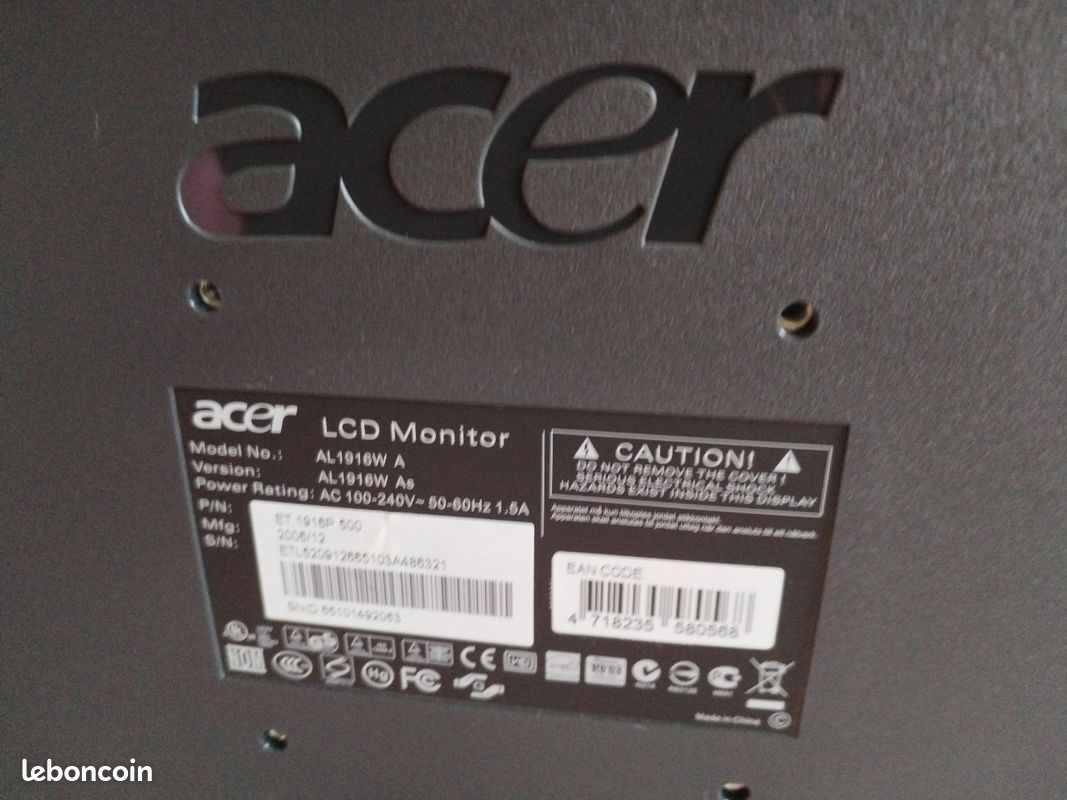 Ecran Acer 19" (image 2)