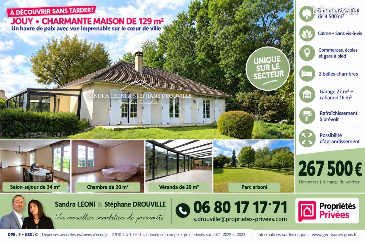 Maison 4 pièces 129 m² · à Jouy · 129 m² · 267 500 €