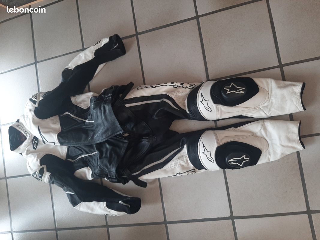 Combi cuir 2 pièces Alpinestar veste taille 56, pantalon taille 54 (image 1)