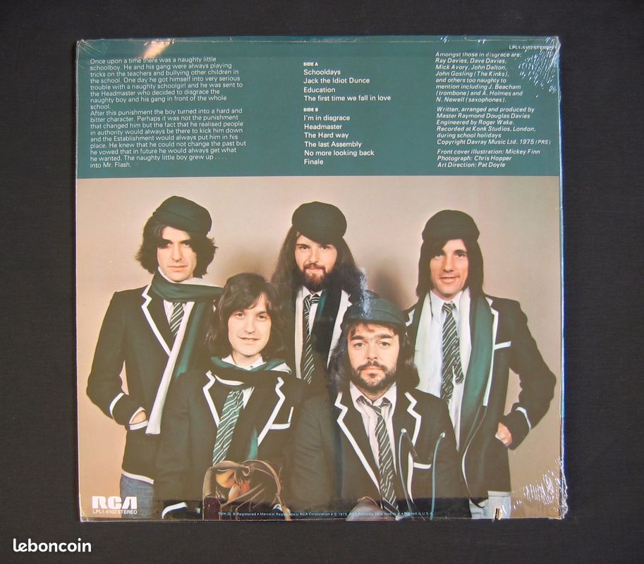 THE KINKS - Present Schoolboys In Disgrace • SEALED LP • RCA USA-1975 • Disque Vinyle 33T (image 2)