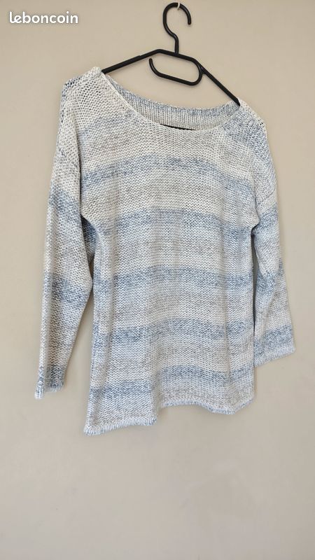Pull en maille rayures pastels - 38/M (image 2)