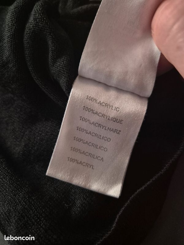 Robe Pull Noire Avec Strass Kaporal - Taille 14 Ans, Excellent état - Idéal Pour Ado