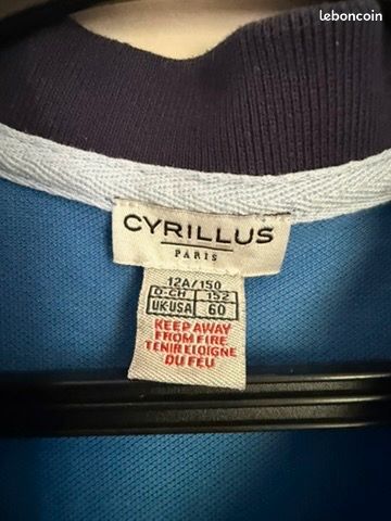 Polo bleu Cyrillus - 12 ans (image 4)