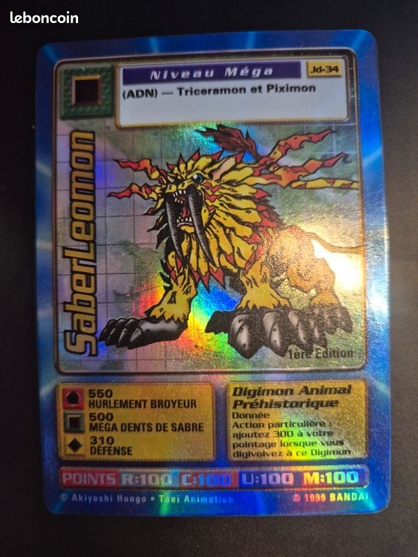 Saberleomon JD-34 Edition 1 Digimon - Collection