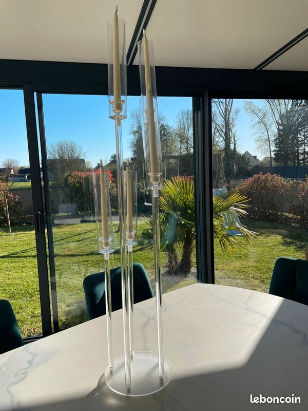 Location Bougeoirs 5 branches transparent (image 1)