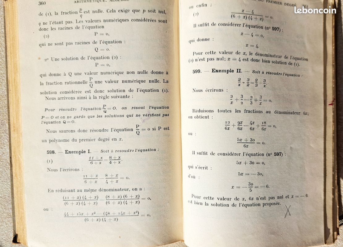 Ancien Livre scolaire Mathématiques, 4ème, édition 1939, Pierre Chenevier (image 11)