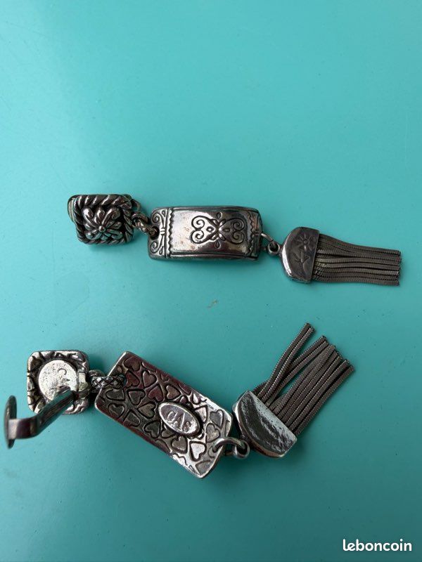 Boucles oreilles clip argent Gas (image 4)
