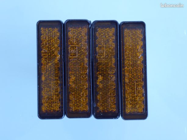 Catadioptres CIBIE Vintage Orange Pour Pédales - Années 60-70 - NOS Neufs Sous Emballage
