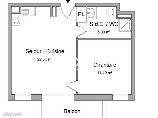 Appartement a louer torcy - 2 pièce(s) - 38 m2 - Surfyn