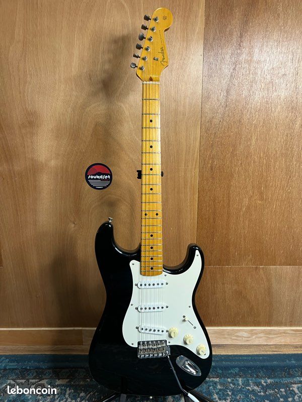 Fender stratocaster st-std – look « ’57 reissue » – black (1997-2000) (image 1)
