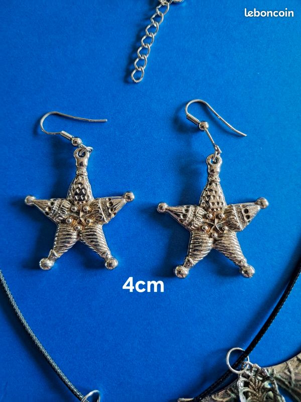 Ensemble bijoux fantaisie en métal argenté pour femme (image 8)