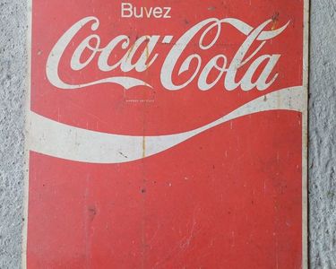 Ancien écusson Coca-Cola - Rouge/blanc - 3,25 X 1,25 Pouces - Occasion