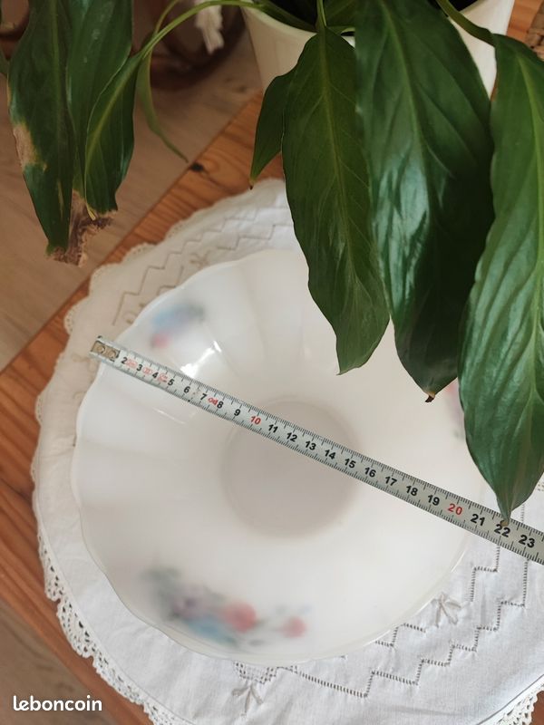 Saladier Arcopal Anémones – Motif Fleurs – Vintage Vaisselle Française