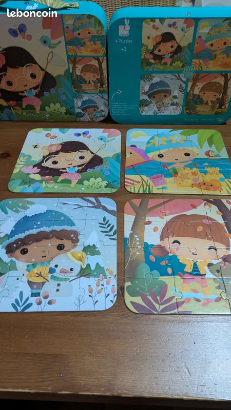 Puzzle x4 Janod niveau progressif (image 1)