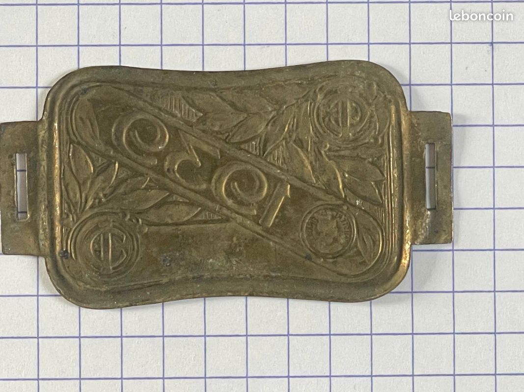 Plaque de taxe pour bicyclette de 1939 (lot possible avec d'autres années) - Collection