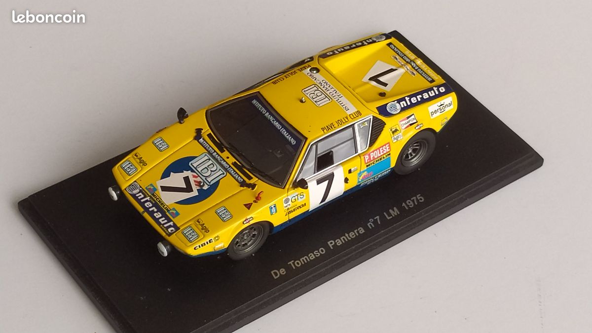 Spark 1/43 - De Tomaso Pantera - n°7 - Le Mans 1975 - Collection
