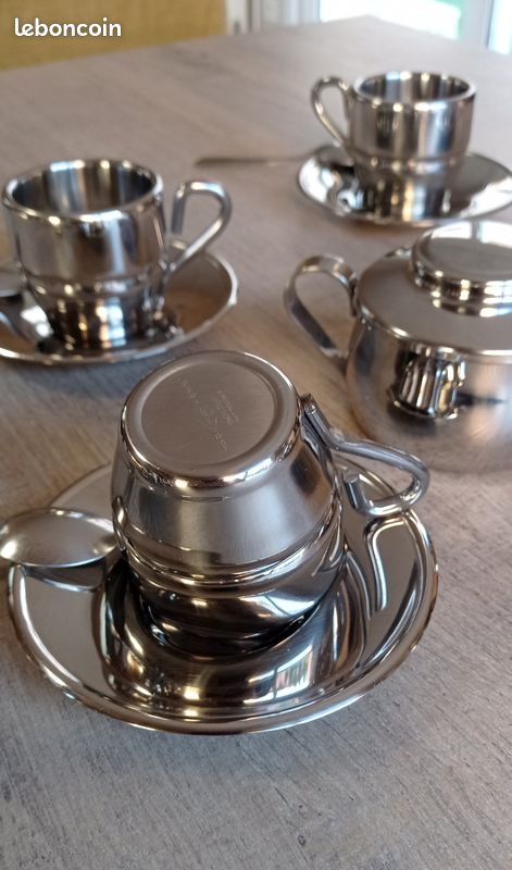 Ensemble de tasses à café en acier inoxydable, tasse à café à