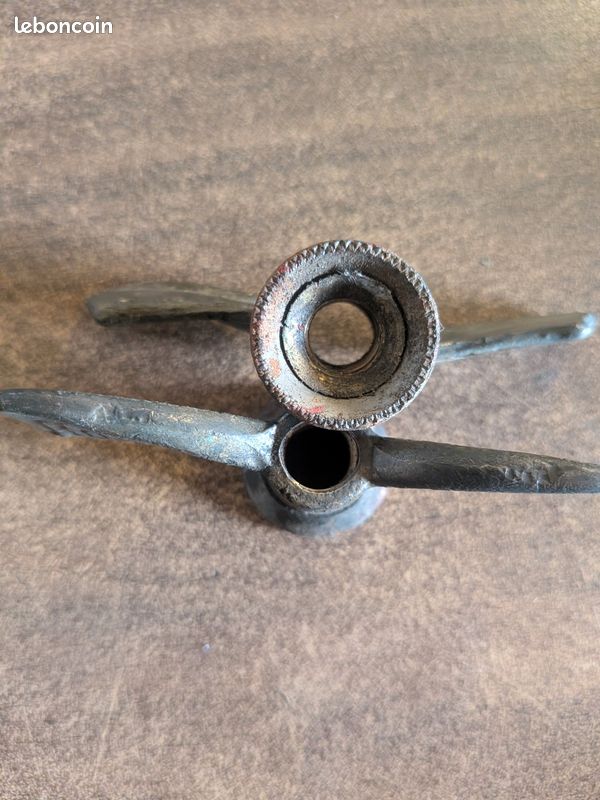 2 écrous serti pour roue avant de vélo vintage D 8 mm moyeu jante rétro papillon