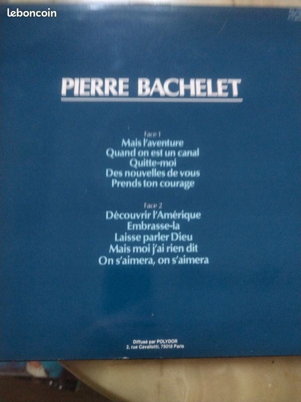 Pierre bachelet vinyle 33 tours tbe (image 2)