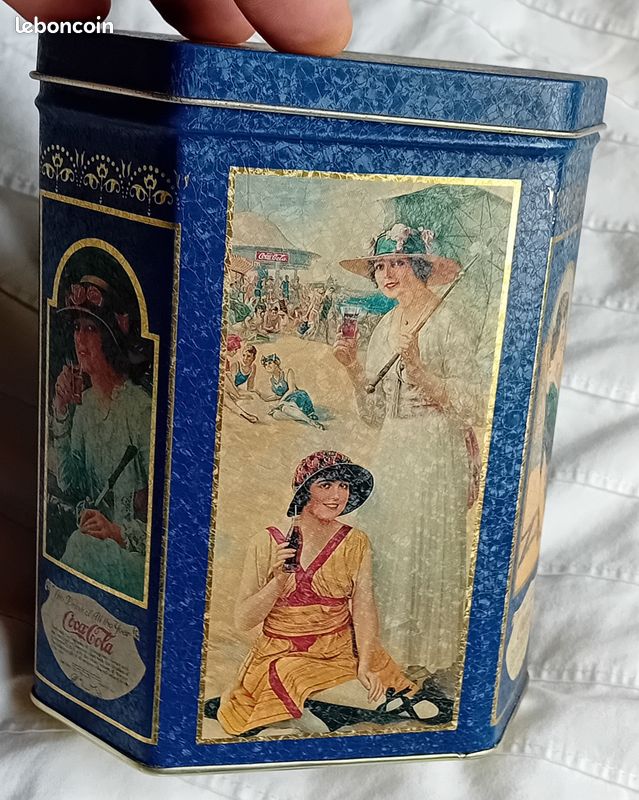 Boite Coca-Cola vintage en métal. Taille 15x8 cm (image 2)