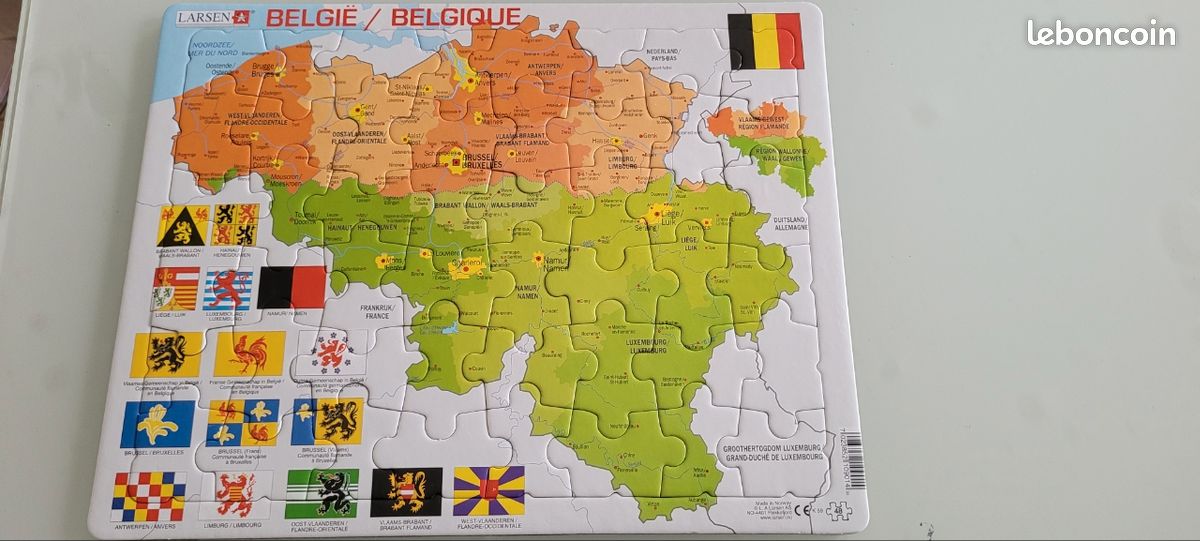 Puzzle de la carte de la Belgique (image 2)