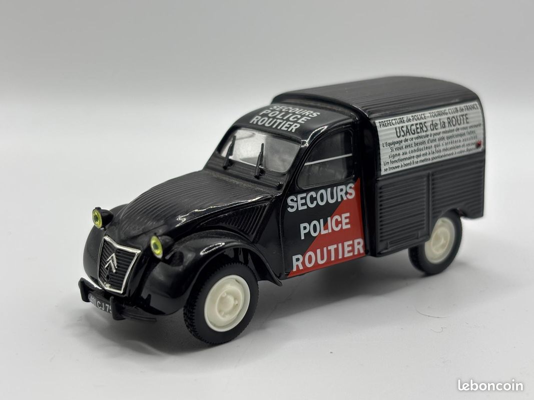 Voiture Miniature Eligor 1/43 - Citroën 2CV Police Néerlandaise Avec Fascicule