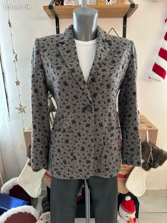 Chemise Sportmax Code Par Max Mara - Taille 38, Manches Longues, Noir Rayure - Occasion Très Bon état