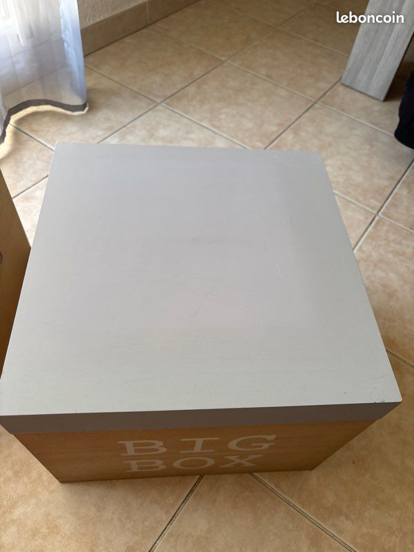 Lot de 2 coffres de rangement en bois déco (image 9)