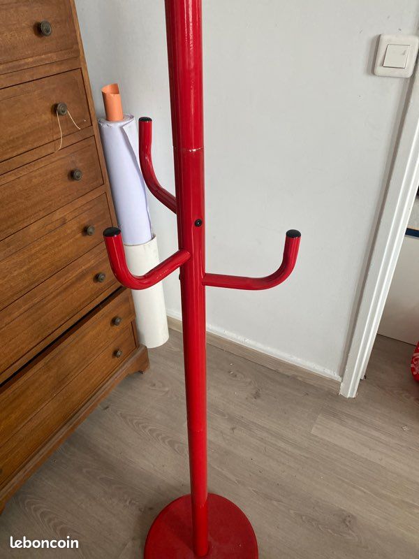 Porte manteau rouge vintage (image 3)