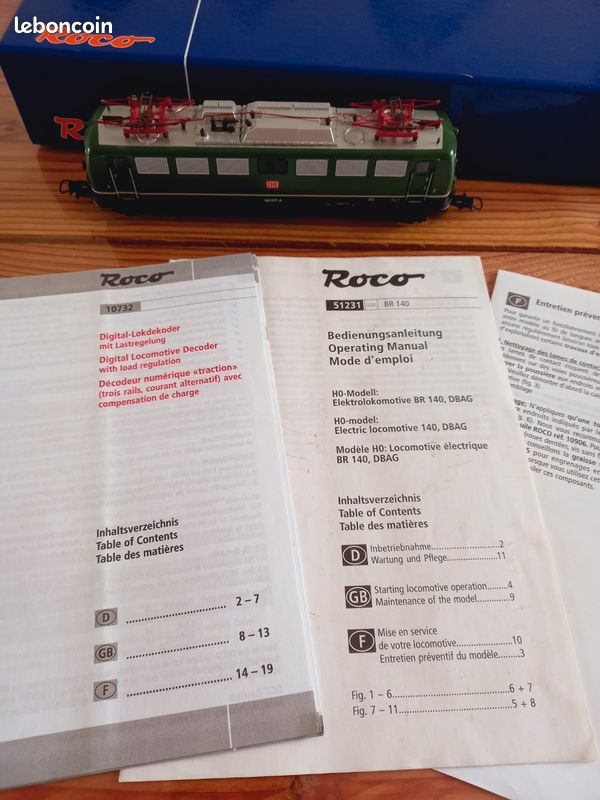 Locomotive Roco CC 7107 SNCF – Échelle N – Verte – Analogique – Occasion