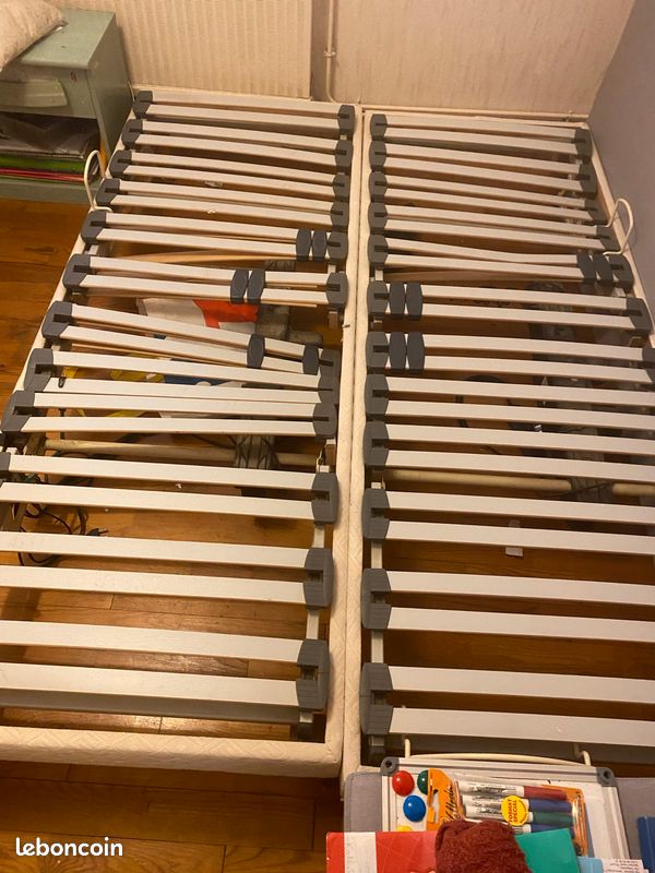 Lit 2 fois 1 place ou 2 place avec matelas (image 1)
