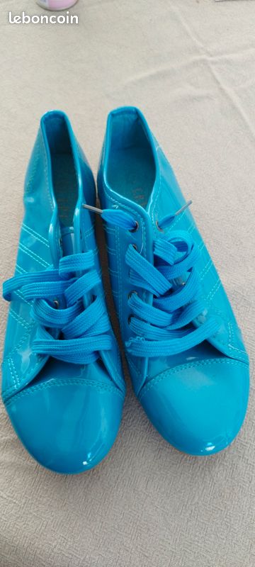 Chaussure Lacets Turquoise Chaussures Vernies à Lacets 