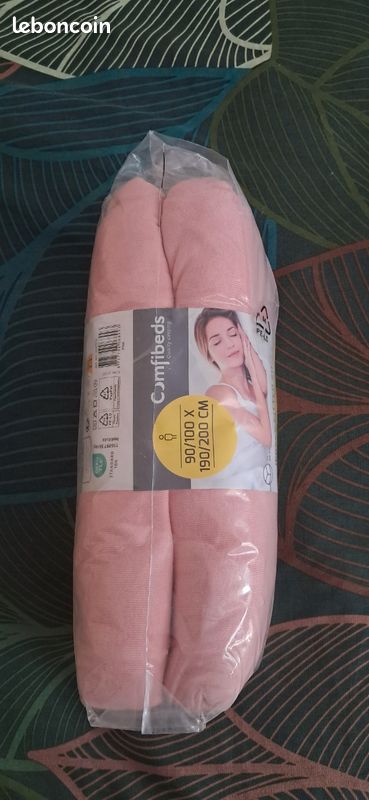 Drap housse 1p jersey rose NEUF (image 1)