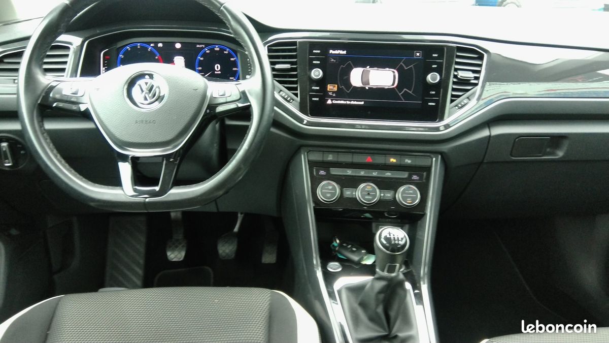 Vw t-roc t roc 1.5 tsi 150 carat 06/20 90mkm comme 1° main/fr clim/regul adaptatif/lane + front assyst/tel/carplay/ja17/camera+radars+park assyst/attelage/ factures d entretien a l appui (image 7)