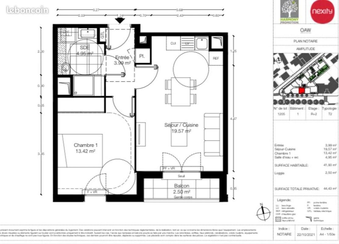 Appartement 2 pièces 41 m² · à Alfortville · 41 m² · 1 217 €/mois