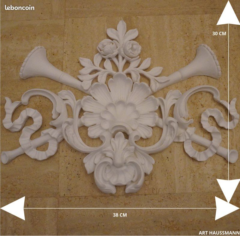 Rosace Staff Rococo Louis XV 41.5cm.Ornement Déco Plafond