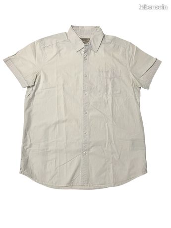 Chemise Plissée Col Classique Hawaien Blanc Chevignon - Homme