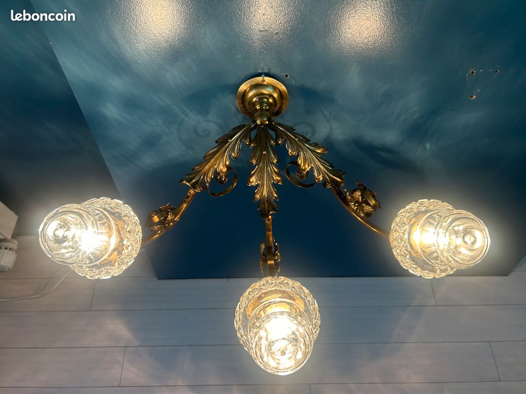1 Applique Art Nouveau - Verres diamant intacts (image 3)