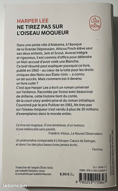 Ne Tirez Pas Sur L’Oiseau Moqueur d’Harper Lee (image 3)
