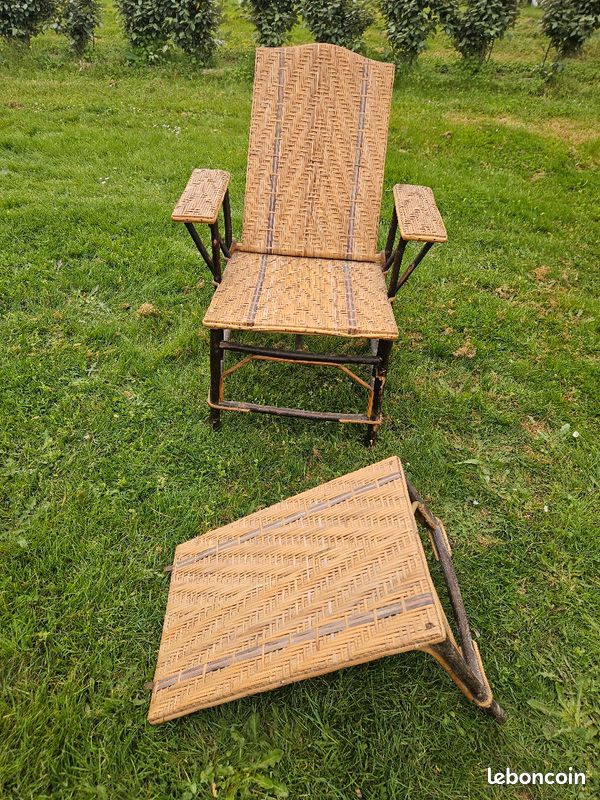 Chaise en osier vintage (image 5)