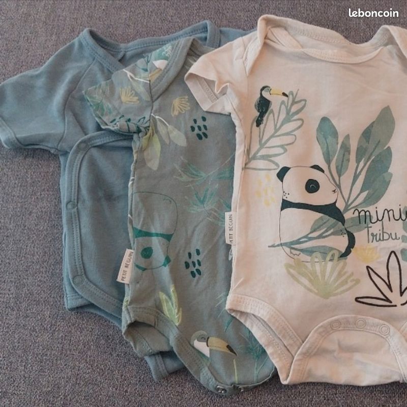 Lot Body mois Petit Beguin/Petit bisou/La Redoute Vêtements bébé