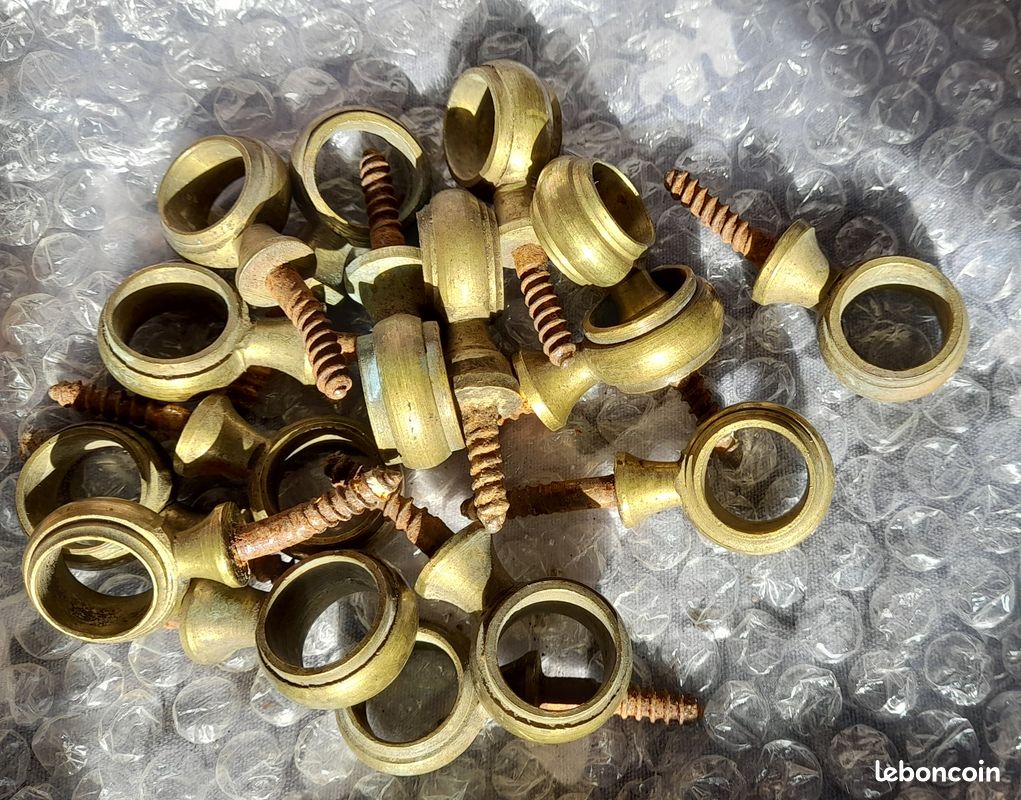 12 Pièces 10MM Espaceur Perle Véritable Cuivre Bijoux Faisant 695D133