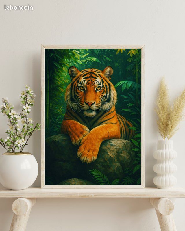 Tableau sur toile, Tigre animal nature