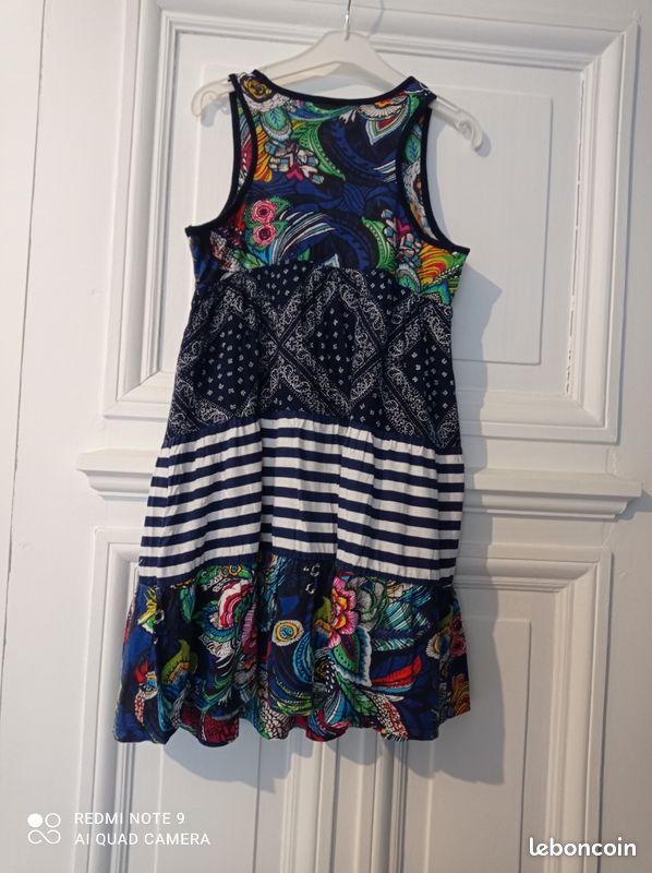 Robe Desigual Pour Fille Taille 9/10 Ans - Multicolore, Style Débardeur, Longueur Genou, Occasion Très Bon état