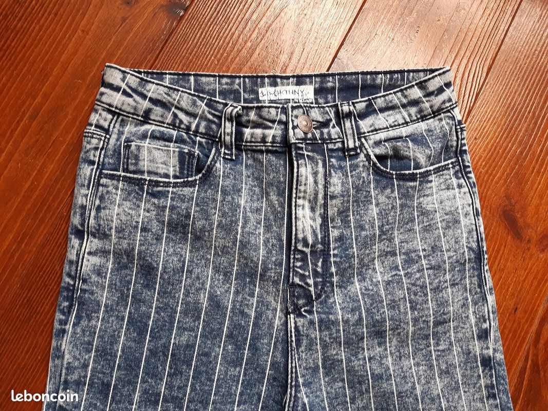 Jeans skinny jeans rayé 34 (image 1)