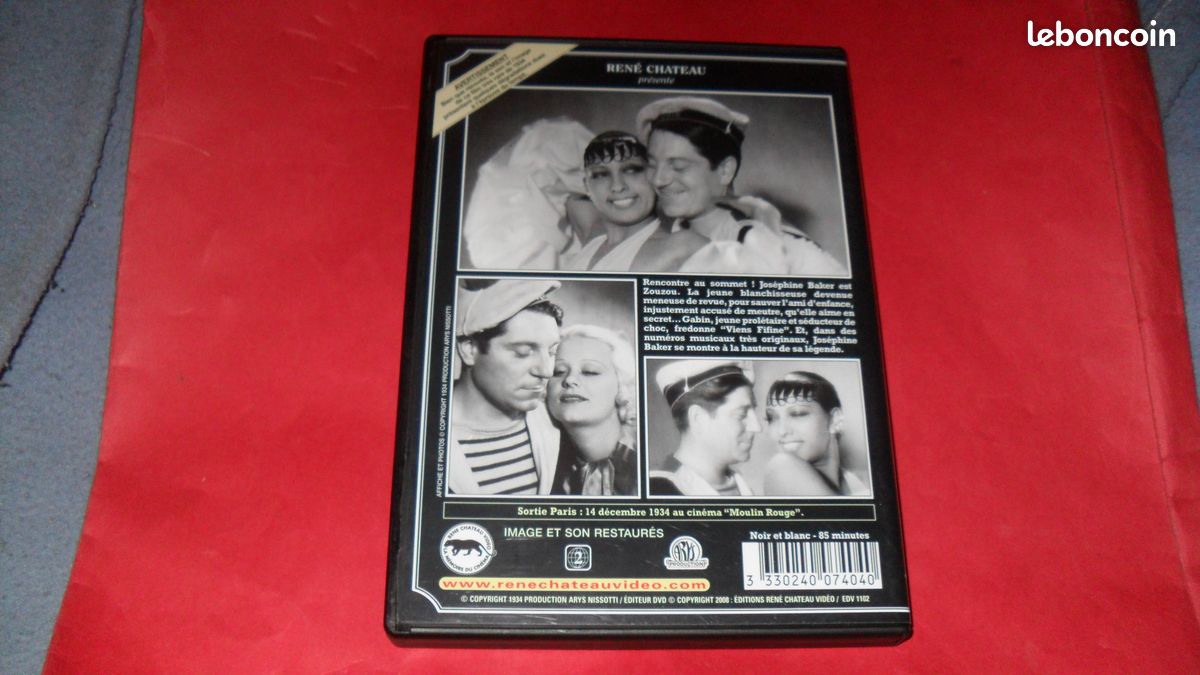 Zou-zou - avec jean gabin - josephine baker - dvd (image 2)