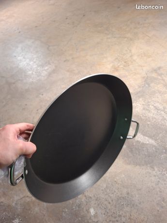 Domo Poêle à Paella En Aluminium 46 Cm Anti-Adhésive - Plat Pour 12 Personnes - Fabriqué En Italie By Enjoy Cooking