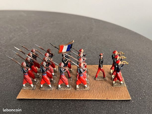 Lot De 5 Soldats De Plomb CBG Mignot – Cavalerie Française Première Guerre
