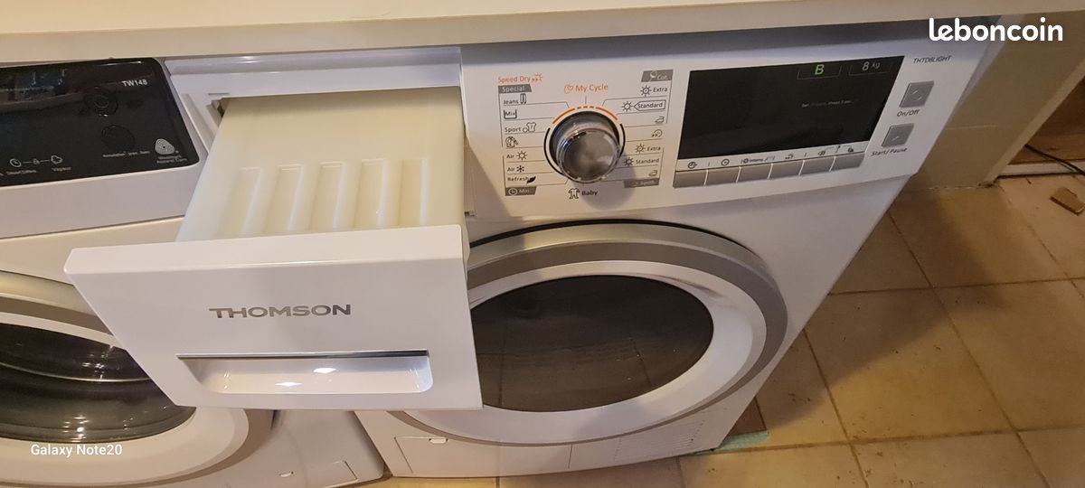 Sèche-linge Thomson à Condensation THTD8LIGHT - 8 Kg - Classe B - Occasion Comme Neuf