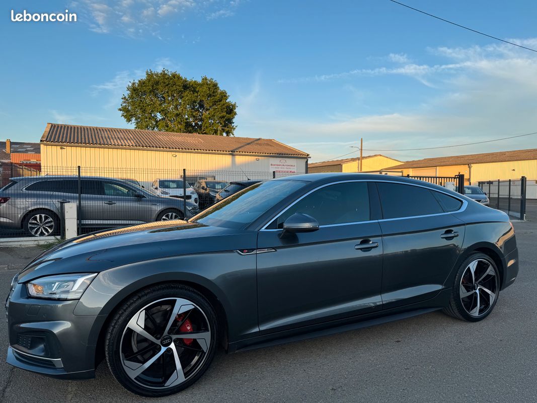 Audi A5 SPORTBACK II 2.0L TDI 190CV PACK S-LINE S-TRONIC 203 000KM JA19/S&S/FULL LED/GPS/VIRTUAL COCKPIT/RADAR/REGUL/ATTELAGE/VITRES TEINTEES 01.2017 (image 1)